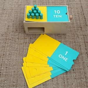 Lovevery Wooden Counting Box Numbers 1-10 with Pegs Complete Free Spirit Kit